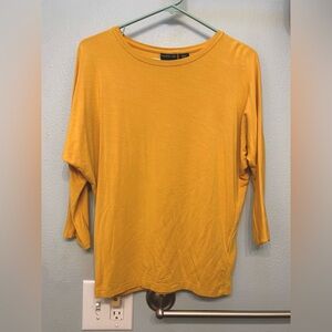 XS Rachel Zoe Goldenrod Yellow Top, 3/4 sleeve shirt